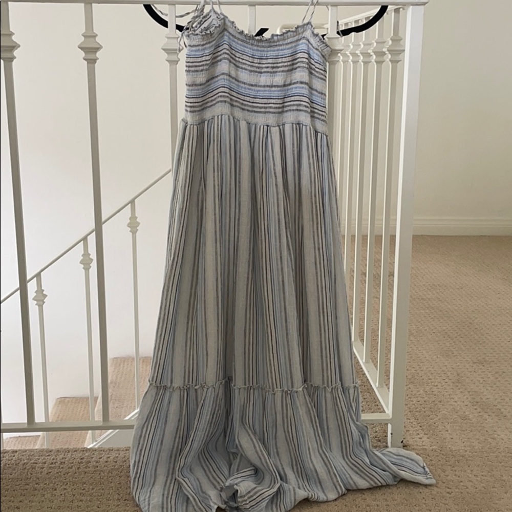 Aqua maxi dress